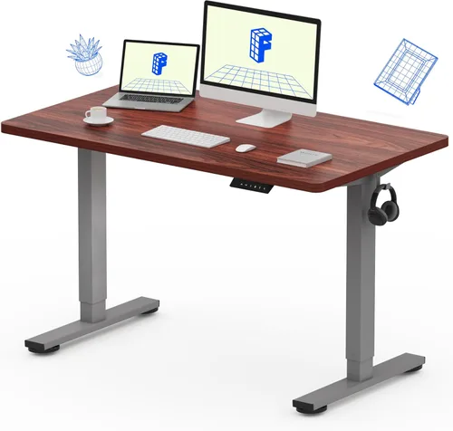 Vista 36 de FLEXISPOT EN1 Escritorio eléctrico de pie de una pieza de 48 x 24 pulgadas, altura ajustable, para oficina en casa