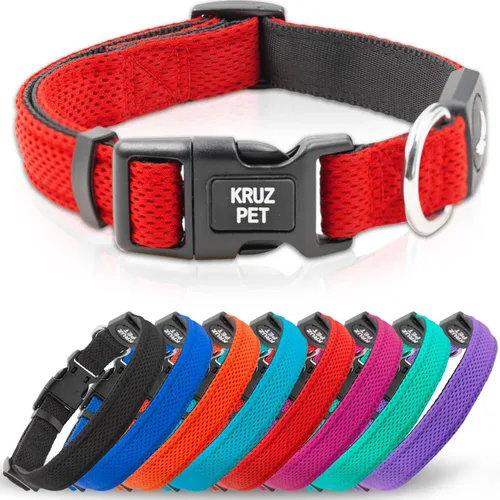 Vista 11 de Kruz Collar de perro para perros pequeños (ancho - 5/8 pulgadas, cuello - 8-12 pulgadas) banda ajustable para el cuello para mascotas con acolchado