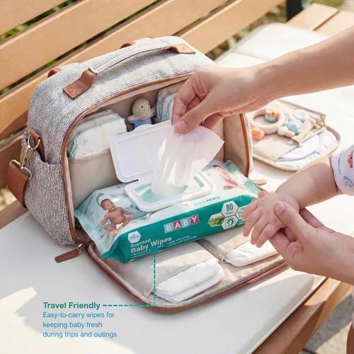 Vista 6 de MED PRIDE Toallitas perfumadas para bebé, paquete de 24 (80 toallitas cada una), aloe y vitamina E, sin alcohol, sin parabenos, toallitas húmedas