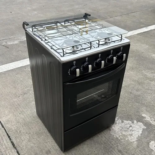 Vista 6 de Estufa de gas portátil de 20" - Equipada con 4 quemadores de bobina y horno de acero inoxidable (Negro: encendido automático)