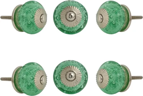 Vista 15 de Perilla Home Juego de 4 pomos de burbujas – Perillas decorativas de cristal verde claro – Pomo de cristal para decoración del hogar