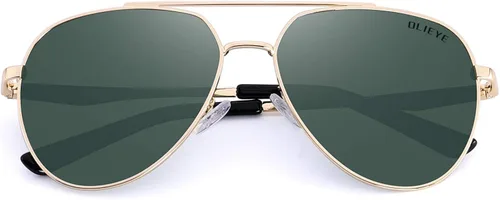 Vista 5 de Gafas de sol polarizadas para hombre de OLIEYE con marco de metal y lentes HD