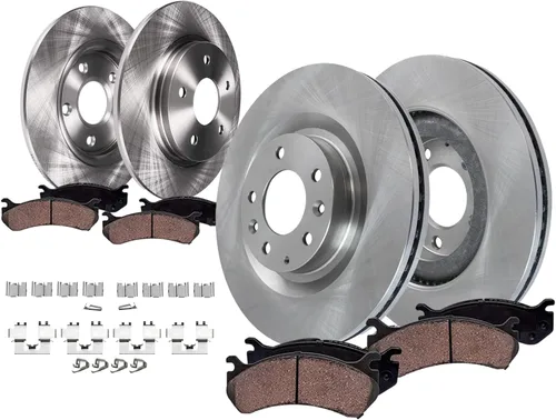 Detroit Axle - Kit de frenos para Mazda CX-5 2019-2024, rotores de freno de disco pastillas de freno de cerámica con herrajes 2020 2021 2022 2023
