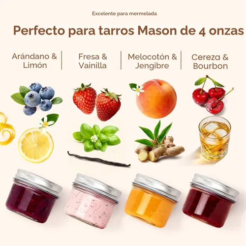Vista 6 de ComSaf - Juego de mini tarros Mason de 2 onzas, paquete de 48 tarros de vidrio con tapas