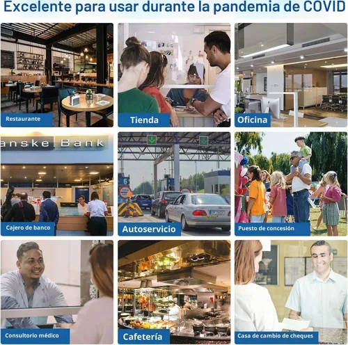 Vista 2 de Daytech Intercomunicador de ventana con altavoz externo, altavoz fuerte, conectar micrófono inalámbrico, conversación de intercomunicación a través
