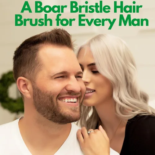 Vista 6 de Cepillo para barba de cerdas de jabalí, para hombres, de GranNaturals