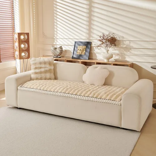 Vista 2 de Fundas de sofá para mascotas, fundas de sofá lavables para perros y gatos, funda antideslizante para sofá de 3-4 cojines, protector de muebles apto