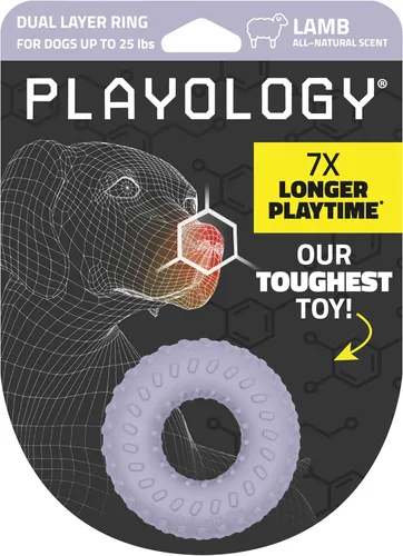 Vista 11 de Playology Juguetes para Perros Anillo de Doble Capa Juguete de Masticar Duradero para Masticadores Agresivos Pequeño Juguete Perfumado