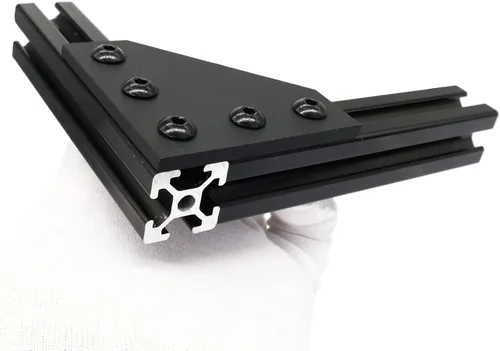 Vista 7 de 10 Conjuntos de Conector de Esquina de Extrusión de Aluminio 2020 Serie 20 Placa de Unión de Ranura en T y V Hardware Conector en L con Tuercas en T