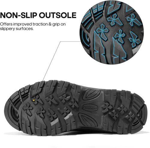 Vista 5 de NORTIV 8 Botas de nieve de invierno para hombre, impermeables, aisladas, sin cordones