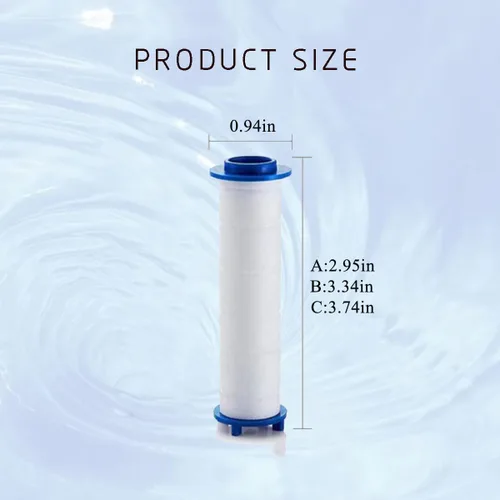 Vista 2 de 10/20 Pcs Ion Drops Shower Head Filters, Showerhead Filters, PP Cotton Replacement Cartridge, Suitable for Various Specifications of Shower Heads