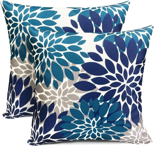 Vista 26 de Juego de 2 fundas de almohada decorativas negras boho 16x16 pulgadas, fundas de almohada de lino modernas estilo bohemia campestre para exteriores