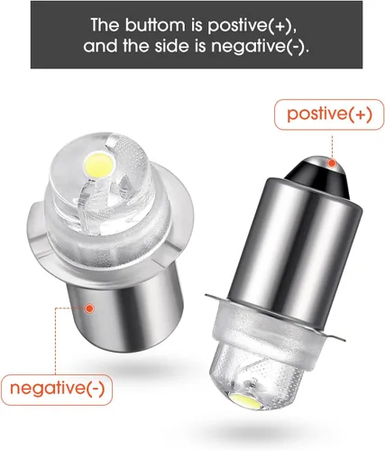 Vista 3 de Honoson 3 piezas bombilla para linterna de 55 lúmenes, 4.5 voltios LED Kriptón, bombilla de repuesto para linterna de 10 años de vida útil, 41-1644