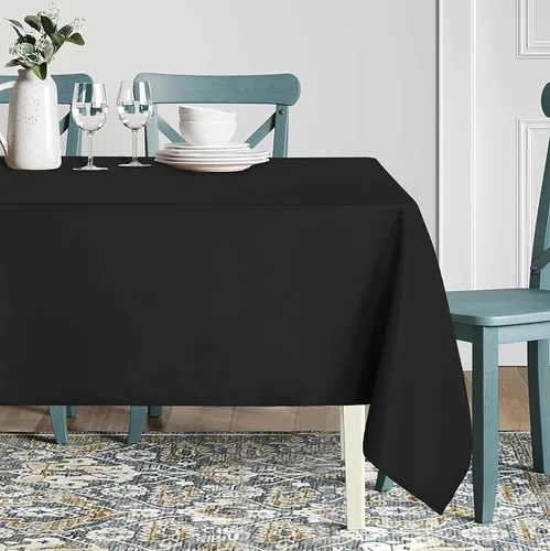 Vista 10 de Sancua Mantel cuadrado resistente a manchas y arrugas, lavable, de poliéster, decorativo de tela para mesa de comedor, fiestas de bufé y campamento