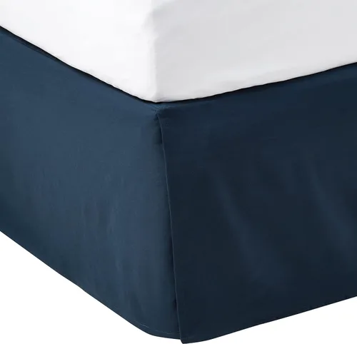 Vista 5 de Yaxa Basics Falda de cama plisada ligera, individual, color blanco brillante, sólido