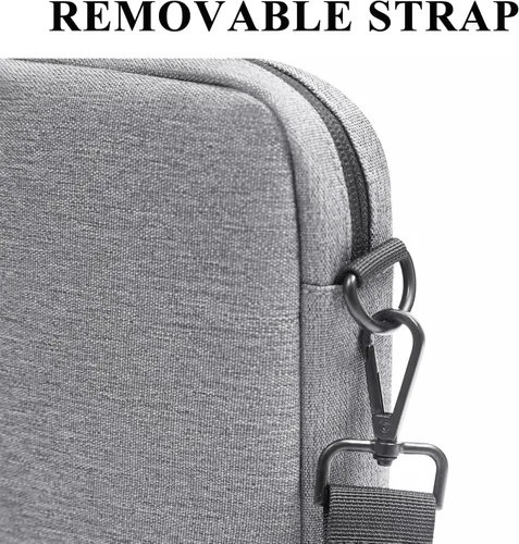 Vista 7 de Funda para laptop de 15.6 pulgadas, resistente al agua, funda de transporte para laptop, correa de hombro, maletines para computadora compatible