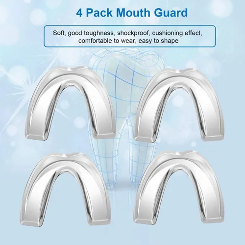 Vista 2 de Leesgel Protector bucal para niños para rechinar dientes, protector bucal para rechinar dientes para dormir, protectores moldeables personalizados