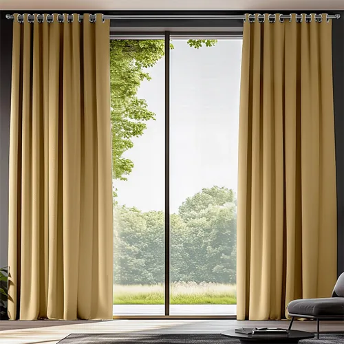 Vista 15 de Cortinas opacas cortas negras de dormitorio ORINOVA para sala de estar, cortinas para ventanas de baño, juegos de 2 paneles, cortina aislada térmica