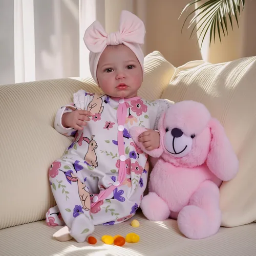 Vista 2 de BABESIDE Reborn Baby Dolls - Muñeca realista de vinilo suave de 20 pulgadas, muñecas de bebé de la vida real con accesorios completos, perfectas