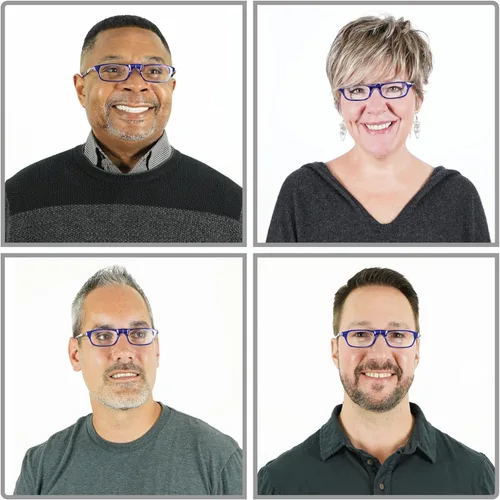 Vista 6 de Anteojos de lectura con sujección magnética, con estuche de microfibra de regalo, de Clic, Azul