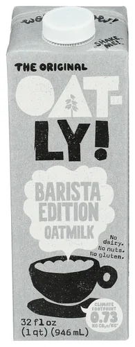 Oatly Barista Edition Leche de Avena, vegana, 32 onzas líquidas