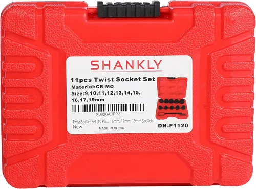 Vista 7 de Juego de llaves giratorias (11 piezas) incluye extractor de tuercas de llanta de 1/2 pulgada con un extractor de tuercas de llanta de 0.394 in