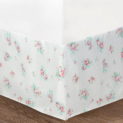 Vista 5 de Juego de ropa de cama acolchada de 4 piezas, flor de primavera, floral, rosa rosa, ligero, para todas las estaciones