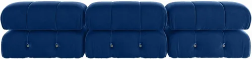 Vista 72 de Sofá modular moderno de terciopelo, sofá modular minimalista en forma de U de 6 plazas con 2 otomanas para sala de estar, oficina, apartamento