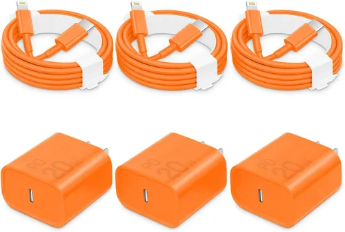 Vista 12 de CXX 20W Fast Charger for iPhone 14/13/12 [3-Pack, MFi Certified] Pink