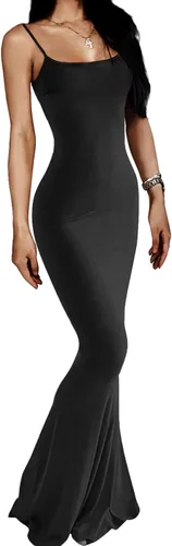 AnotherChill Women's Casual Lounge Slip Long Dress Sexy Sleeveless Backless Bodycon Maxi Dresses 2023 Summer Slim Elegant
