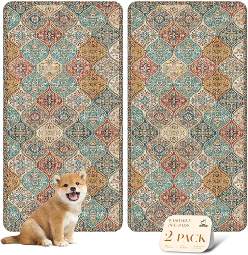 Vista 35 de nunubaby Almohadillas lavables para orina para perros, elegantes, antideslizantes y a prueba de fugas. Almohadillas reutilizables para orinal