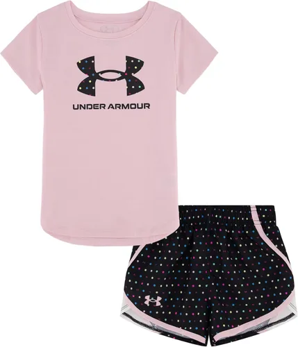 Vista 61 de Under Armour Conjunto de camiseta y pantalones cortos de manga corta de 2 piezas para niña Soft Fabric for Everyday Comfort, Breathable, Lightweight