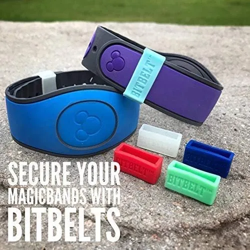 Vista 6 de Disney Magicband 2 Puck Holder color Clear Glow in the Dark (2 unidades) Bitbelt, Claro que brilla en la oscuridad, Moderno