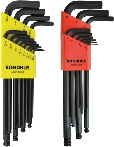 Bondhus Paquete doble de llave en L 20196, 10999 (0.059-0.394 in) y 10936 (.050-5/16 pulgadas)