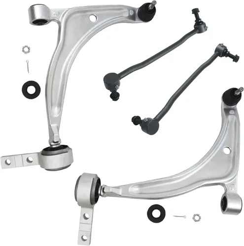 Vista 523 de Detroit Axle - Kit de brazos de control delanteros de 4 piezas para Nissan Cube 2009-2014, Nissan Versa 2007-2012 2 brazos de control inferiores