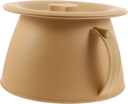 Cabilock Tapa de olla de orina de cámara de plástico con cubo de orina para mujeres, orinal portátil para adultos