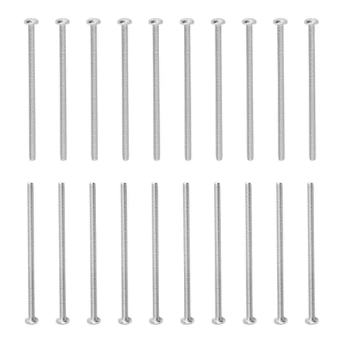 Vista 109 de MroMax 30 tornillos de máquina Phillips de cabeza plana M2 x 0.197 in, acero inoxidable 304 18-8, rosca completa, tornillos de cabeza cruzada gris