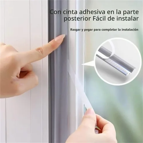 Vista 3 de Tira de sellado autoadhesiva para huecos de ventanas de 80 pulgadas, tira de sellado resistente al viento e insonorizante para puertas, cinta Marrón