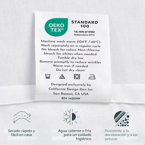 Vista 7 de California Design Den - Juego de 2 fundas de almohada lujosas y suaves con calidad de hotel, 100 % algodón, 600 hilos, fundas frescas para almohadas