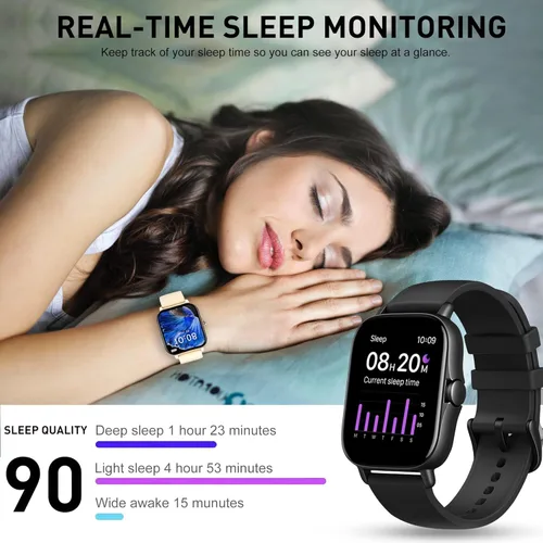 Vista 5 de Smart Watch, 1.81" Upgraded Full Touchscreen Smart Watch for Android iPhones with Bluetooth Call, Sleep Tracker, Multiple Sports Fitness Tracker