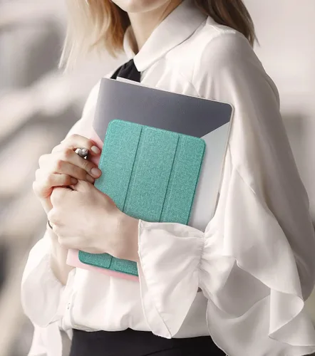 Vista 9 de MoKo Funda para tablet Yaxa Kindle Fire HD 8 y 8 Plus (12/10ª generación, 2024/2022/2020) de 8 pulgadas, funda de piel sintética con triple