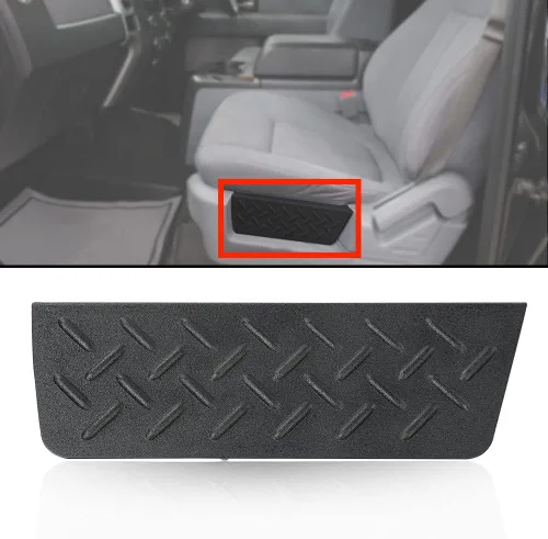Vista 5 de CHEDA Cubierta del asiento delantero del conductor izquierdo, bisel compatible con Ford F150 2011, 2012, 2013, 2014, color negro