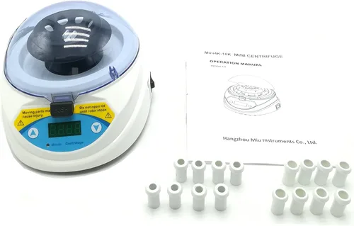 CGOLDENWALL mini-10K + centrífugas de laboratorio médico Digital temporizador ajustable y velocidad Mini máquina centrífuga Equipo pequeña