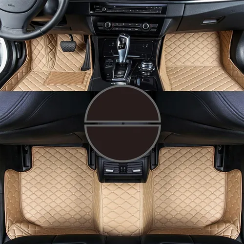 Car mat Car Floor Mats for mazdas CX3 CX30 MX5 Foot Accessories Carpets (Color : Beige)