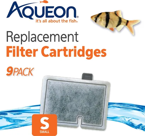 Vista 2 de Aqueon Cartuchos de filtro de repuesto para pecera de acuario pequeños, paquete de 9