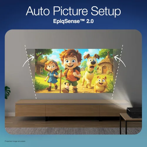 Vista 6 de Epson Lifestudio Pop Plus 4K PRO-UHD - Proyector personal de estilo de vida, 700 lúmenes de color y brillo blanco, sonido por Bose, Google TV, motor