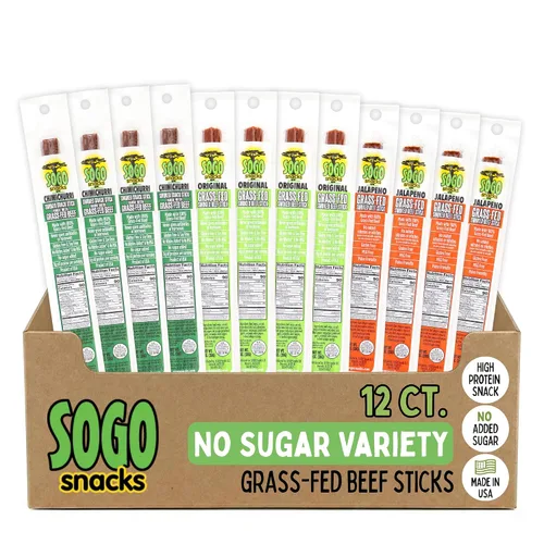 Sogo Snacks - aperitivos en palitos: Sin sustancias modificadas genéticamente, gluten o soja, nunca se utilizan antibióticos ni hormonas (múltiples