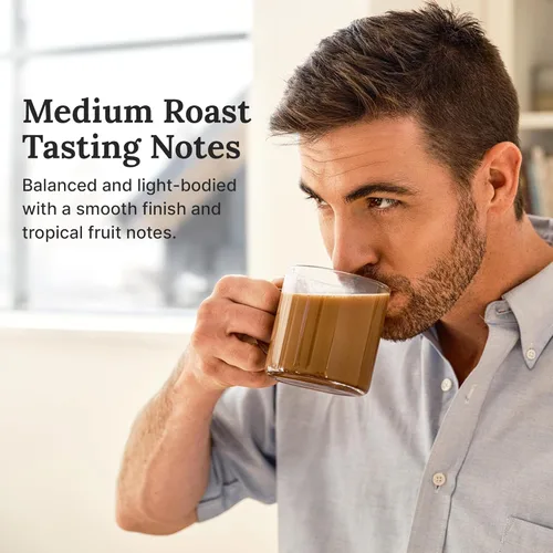 Vista 3 de For Wellness Café de grano entero Arábica (12 onzas, tostado medio) – Combínalo con las cosas buenas para sobrecargar tu café