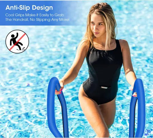Vista 5 de Funda para pasamanos de piscina, fundas para barandillas de mano, funda de agarre de seguridad con cremallera para piscina, asas de escalera