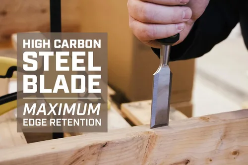 Vista 9 de Spec Ops Tools - Juego de cinceles de madera con cuchillas de acero de alto carbono, agarre absorbente de golpes, 4 piezas, 3% donado a veteranos